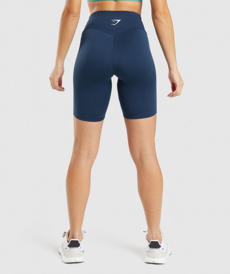 Szorty Gymshark Treningowe Cycling Damskie Granatowe | PL 123GBL